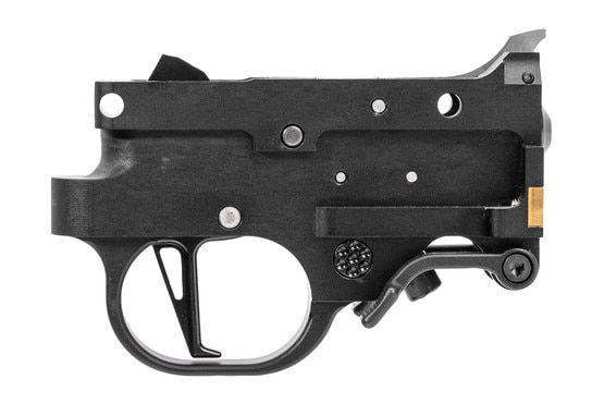 CMC Triggers Ruger 10/22 3.5LB Match Grade Trigger with Flat Bow has a textured bolt hold open button and ambi magazine paddle